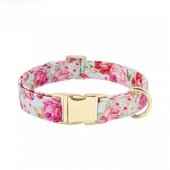 pet collar, dog collar, Luxury Collar, Flower Patterned Collar