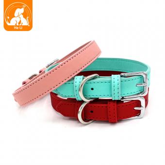 New comfortable skin feel PU leather pet collar