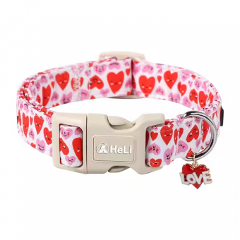 Adjustable Dog Collar, Floral Nylon Collar, Pet Collar, Outdoor Dog Collar, Small Large Dogs, Printed Dog Collar