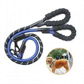 padded handle reflective dog leash for explosive pulling