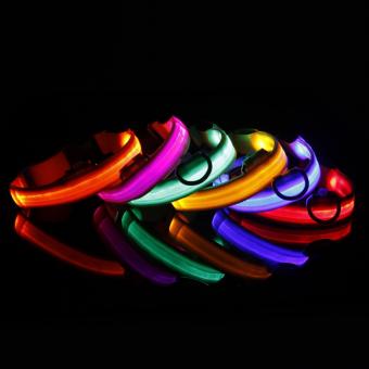 reflective led pet collar for night walking