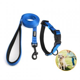 durable nylon pet walking leash with soft handle