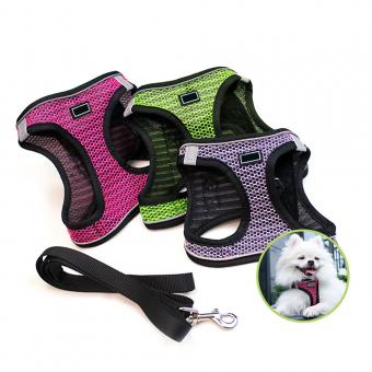 small dog vest harness with padded handle leash