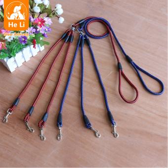 brown multi dog leash with metal clasp for dog walkers