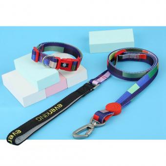 3 in 1 colorful checkerboard dog harness collar leash set