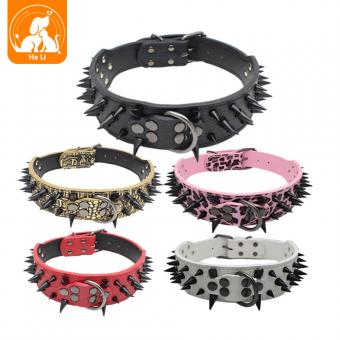 spiked studded punk dog collar for medium large dogs