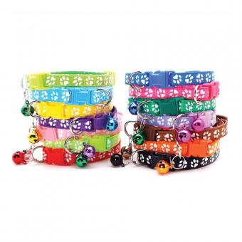 12-color reflective pet collar with bell