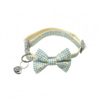 plaid bow pet collar