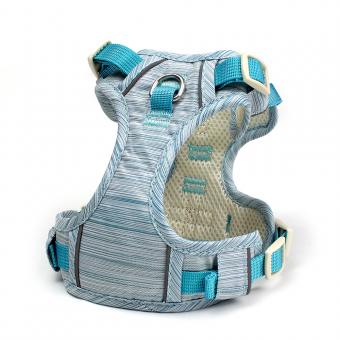 gray blue dog harness