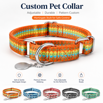 adjustable dog collar with id tag