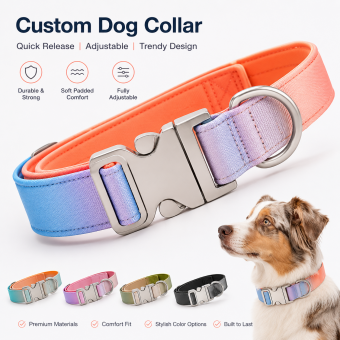 adjustable soft padded dog neck strap