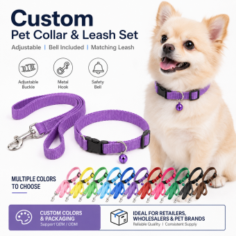 custom pet collar and leash set