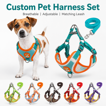 adjustable breathable mesh pet harness