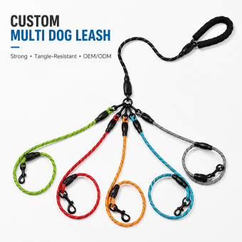 custom multi dog leash