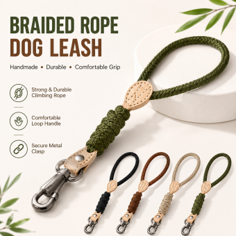 comfortable loop handle pet leash