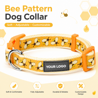 cute animal print dog collar