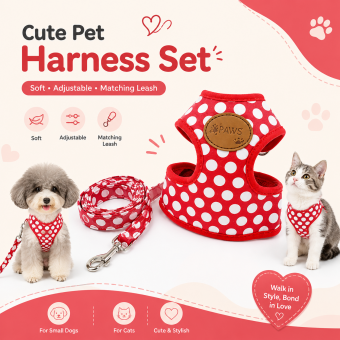 breathable mesh pet harness