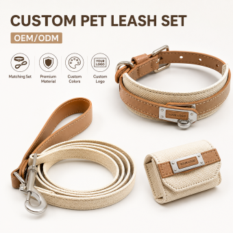 color block dog collar leash